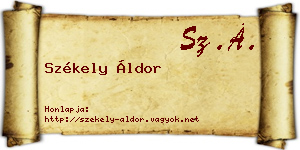 Székely Áldor névjegykártya